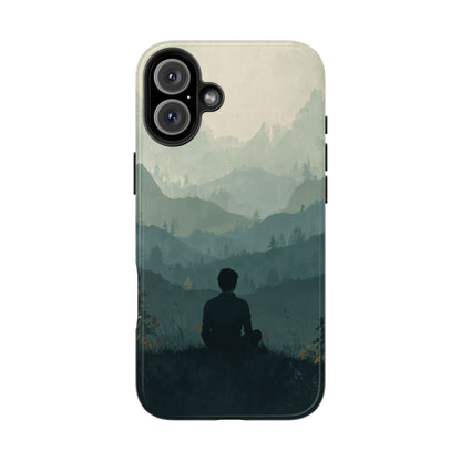 Grey Mountains Serene Silhouette Tough Case