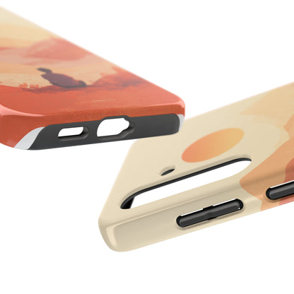 Sunset Mountain Meditation Tough Phone Case - Just Gigi IFYKYK