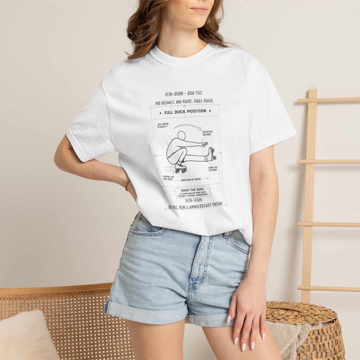 Full Duck Position Blueprint Graphic Tee - Just Gigi IFYKYK