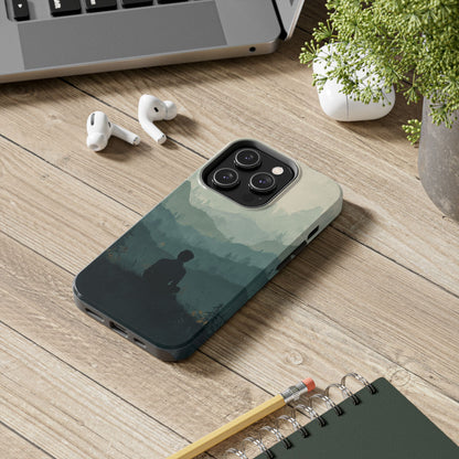 Grey Mountains Serene Silhouette Tough Case