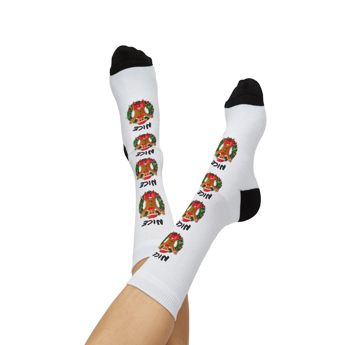 Nice Gingerbread Holiday Socks - Just Gigi IFYKYK