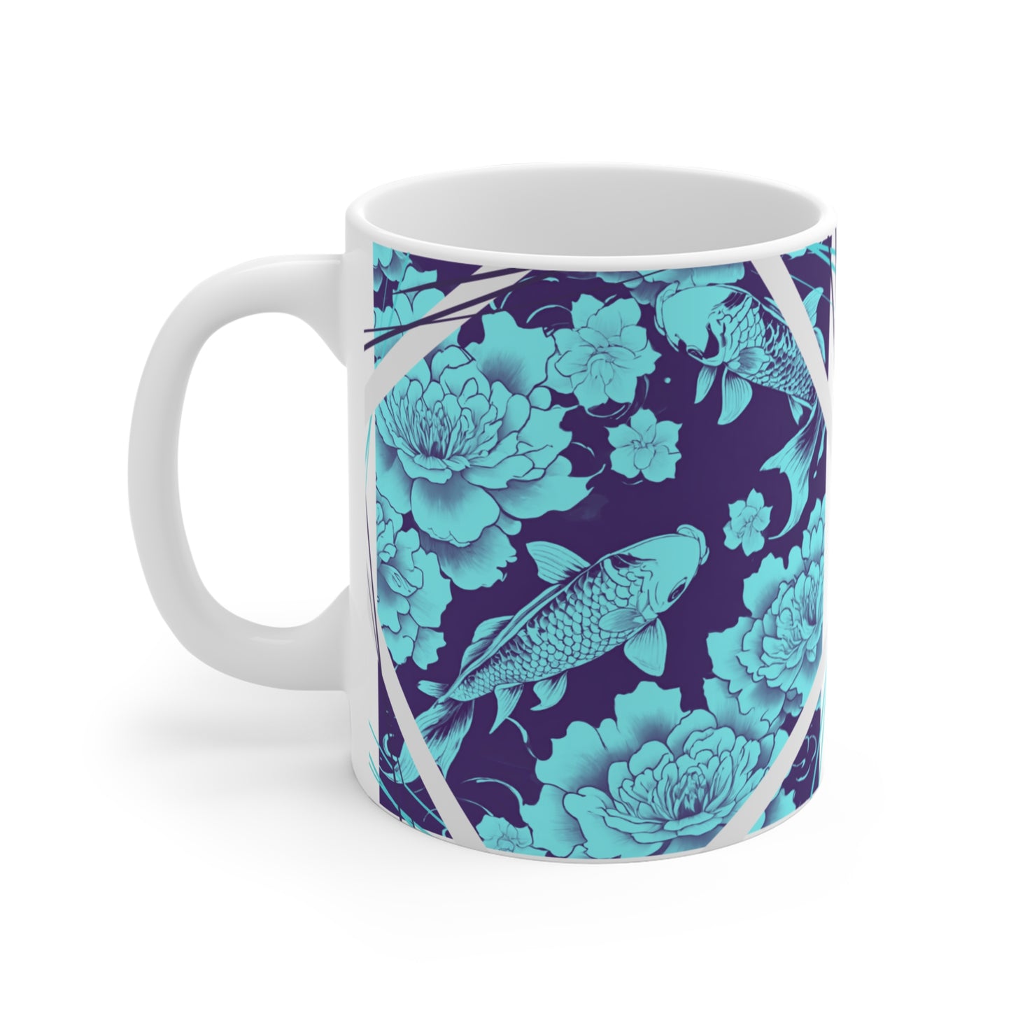 Teal Koi Fish Mug - 11oz Coffee Cup Just Gigi IFYKYYK