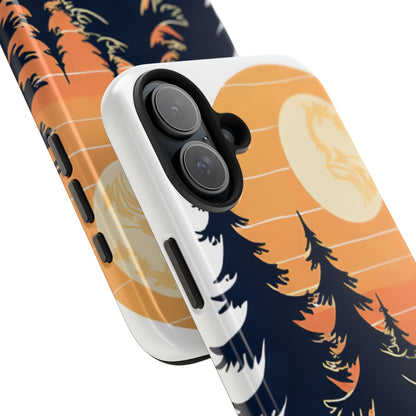 Retro Sunset Pines Graphic Phone Case - Just Gigi IFYKYK