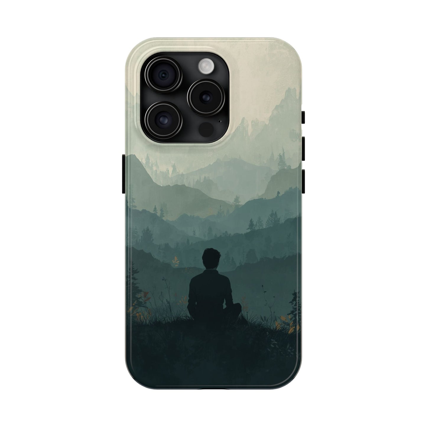 Grey Mountains Serene Silhouette Tough Case