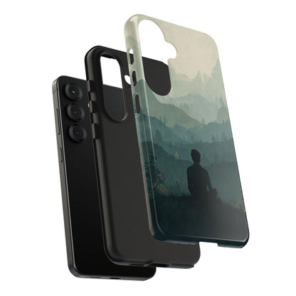 Grey Mountains Serene Silhouette Tough Case
