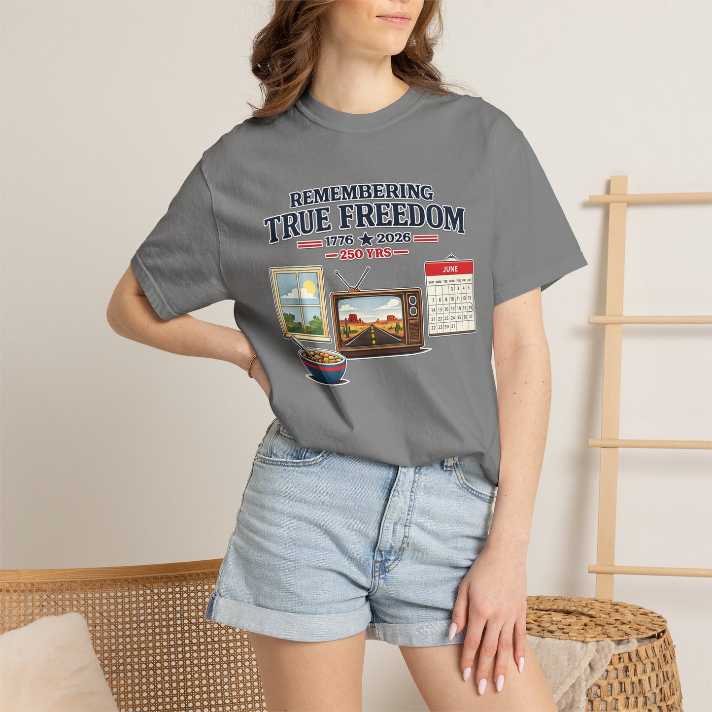 Remembering True Freedom T‑Shirt — 1776 to 2026 Patriotic Graphic Tee Just Gigi IFYKYK