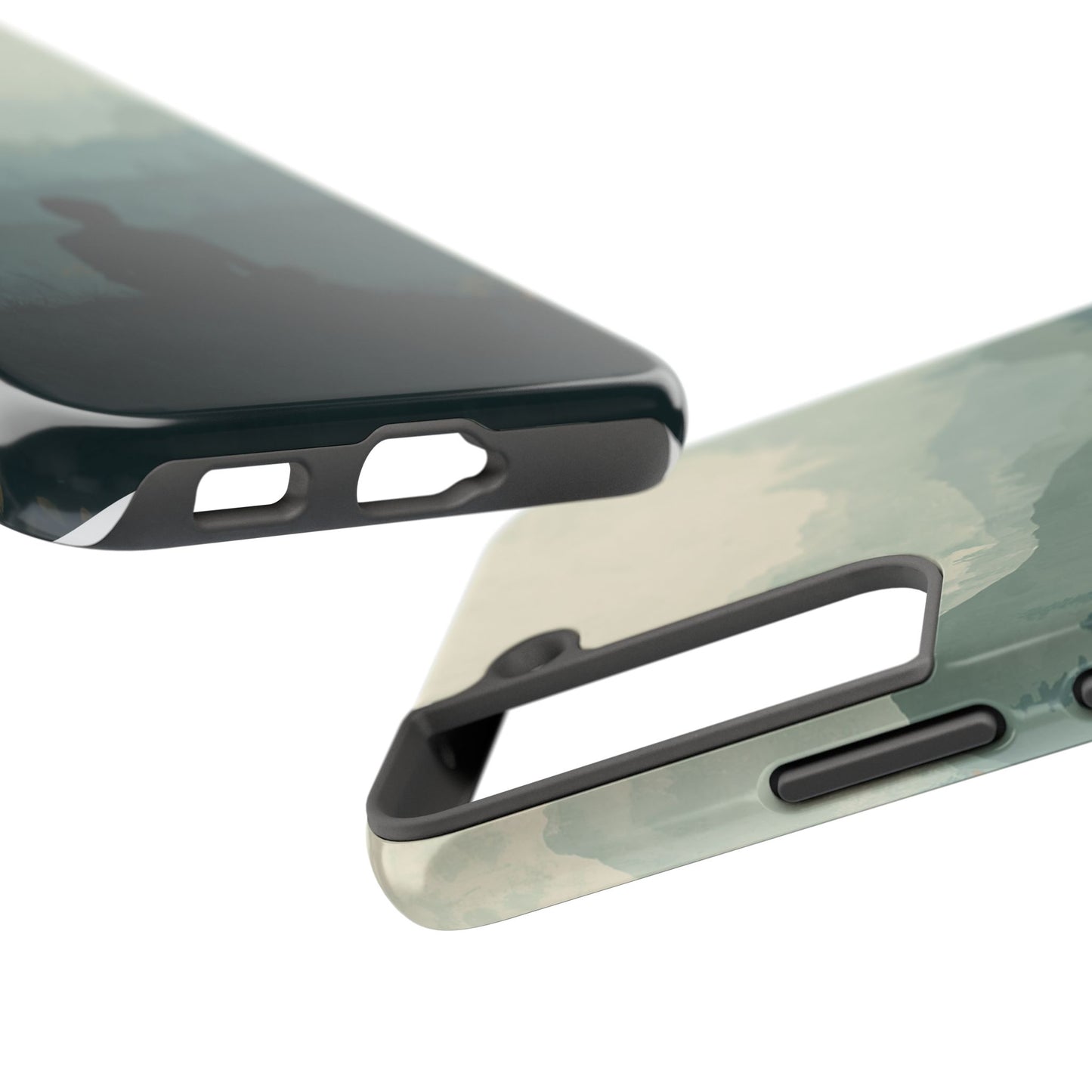 Grey Mountains Serene Silhouette Tough Case