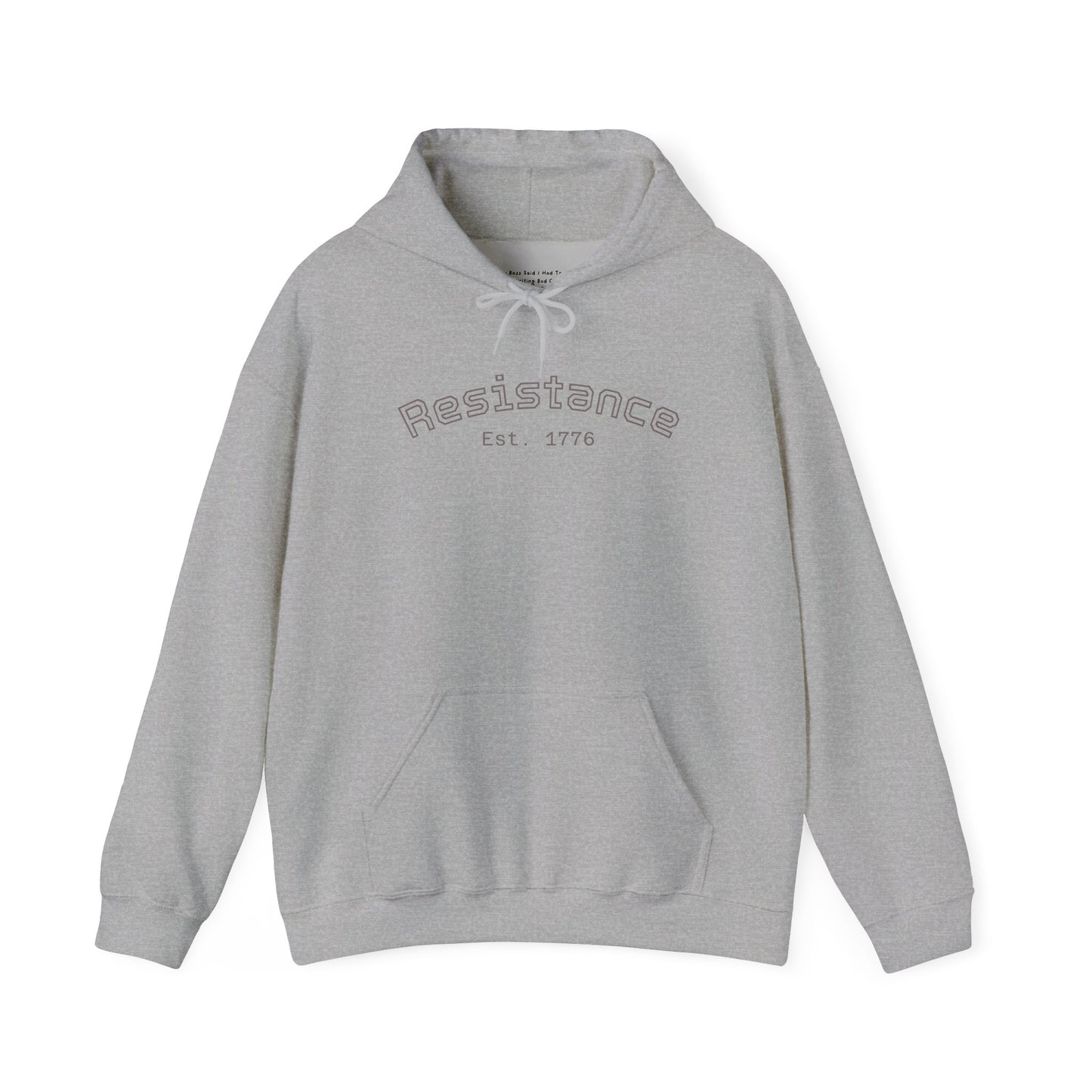 Resistance Hoodie — Vintage Flag Graphic Hooded Sweatshirt (Est. 1776)