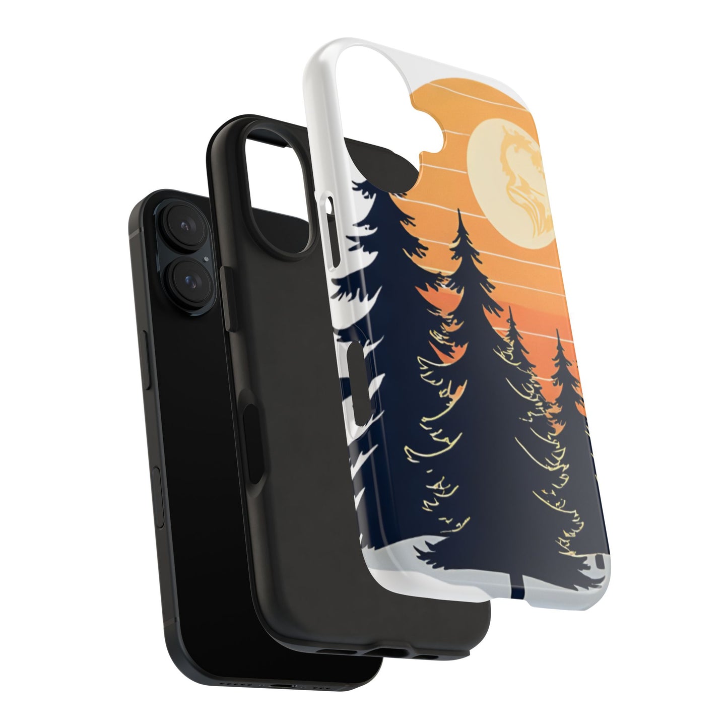 Retro Sunset Pines Graphic Phone Case - Just Gigi IFYKYK