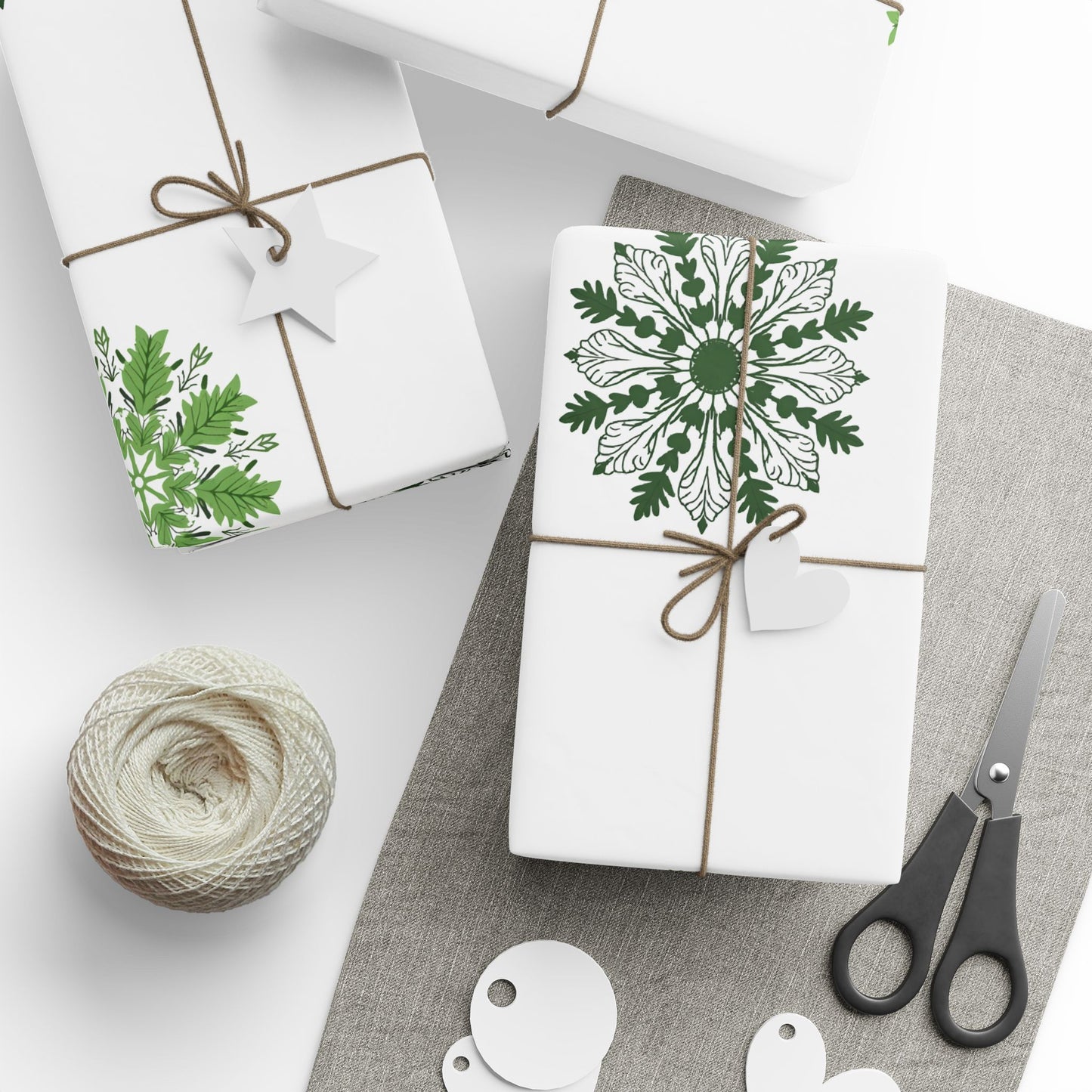 Tree Mandalas in Green Paper Roll - Just Gigi IFYKYK