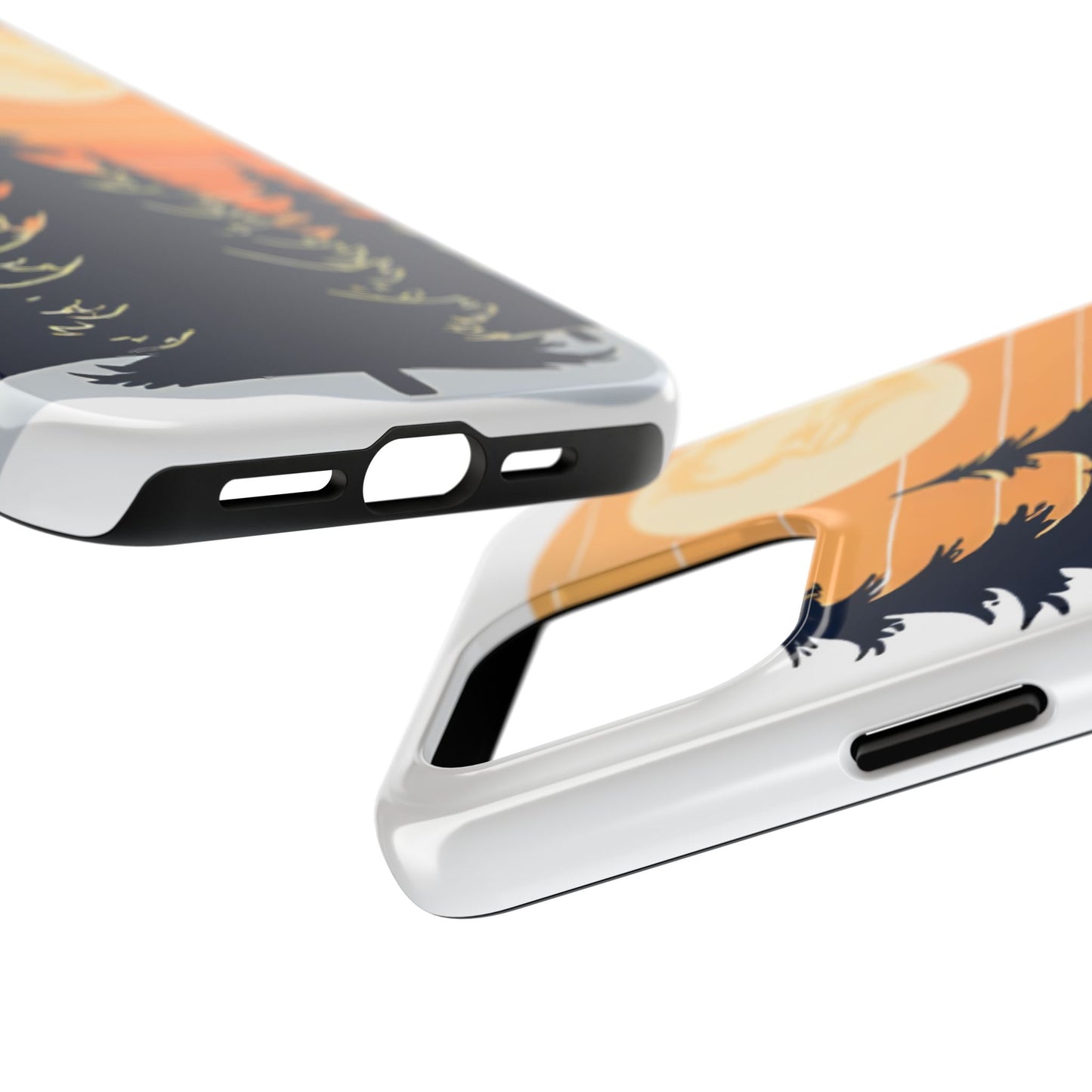 Retro Sunset Pines Graphic Phone Case - Just Gigi IFYKYK
