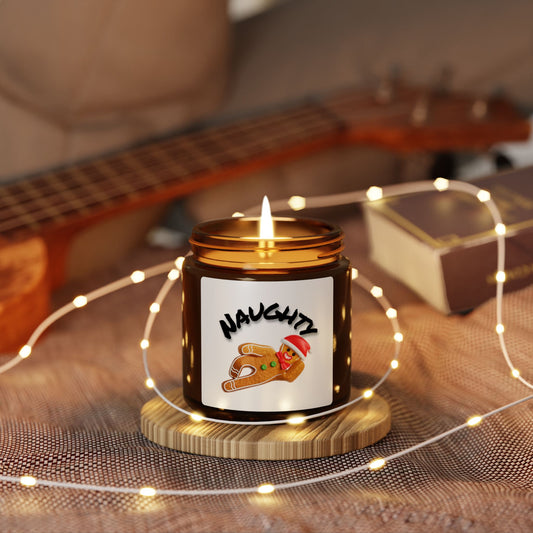 'Naughty' Gingerbread man- Soy, Scented Candle - Just Gigi IFYKYK