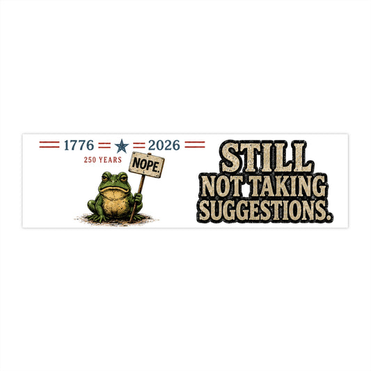 Patriot Frog 1776–2026 Bumper Sticker - Just Gigi IFYKYK