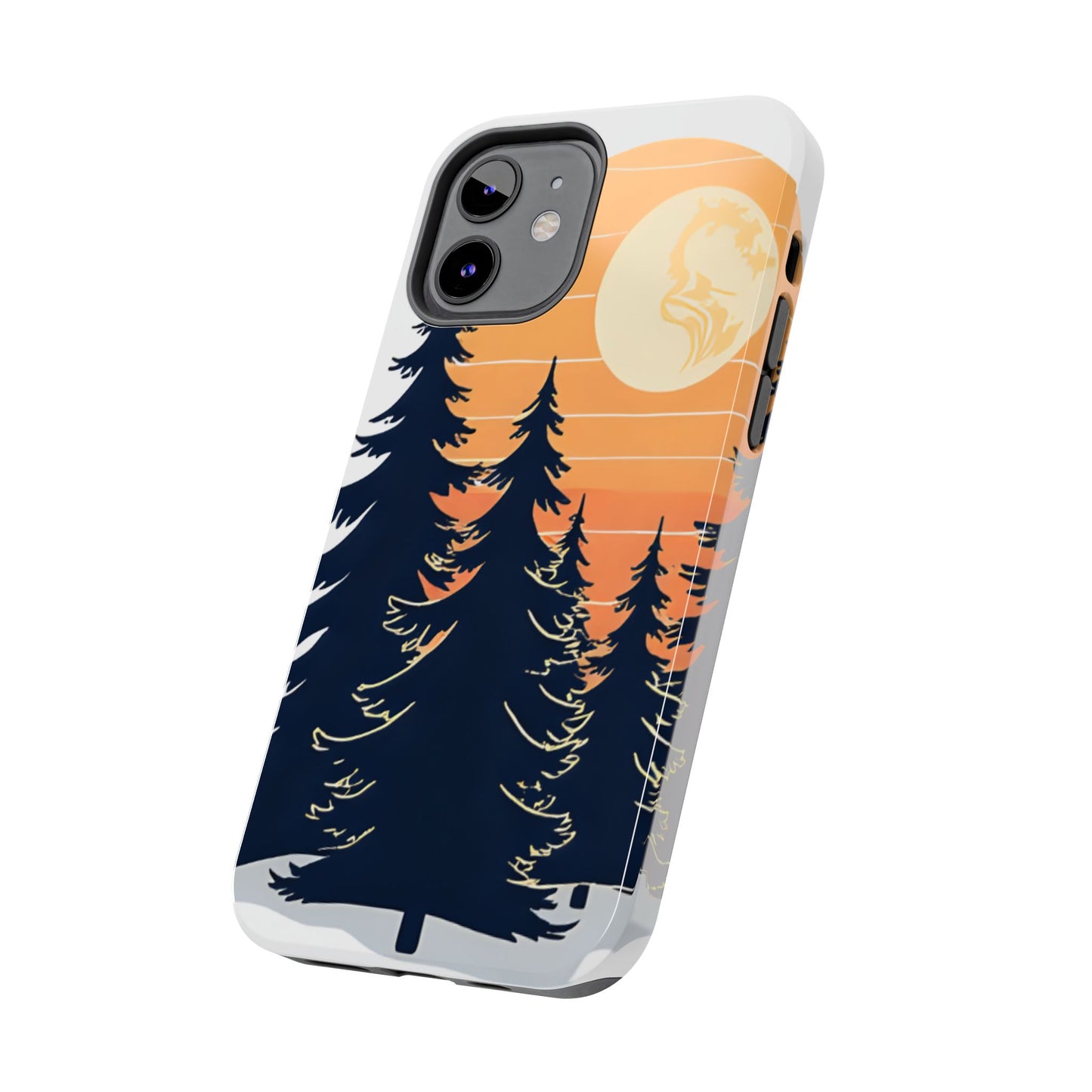 Retro Sunset Pines Graphic Phone Case - Just Gigi IFYKYK