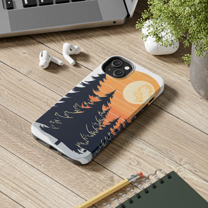 Retro Sunset Pines Graphic Phone Case - Just Gigi IFYKYK