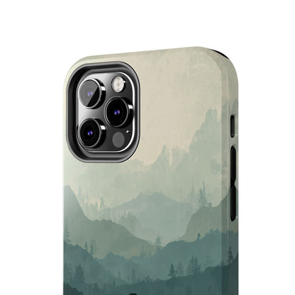Grey Mountains Serene Silhouette Tough Case