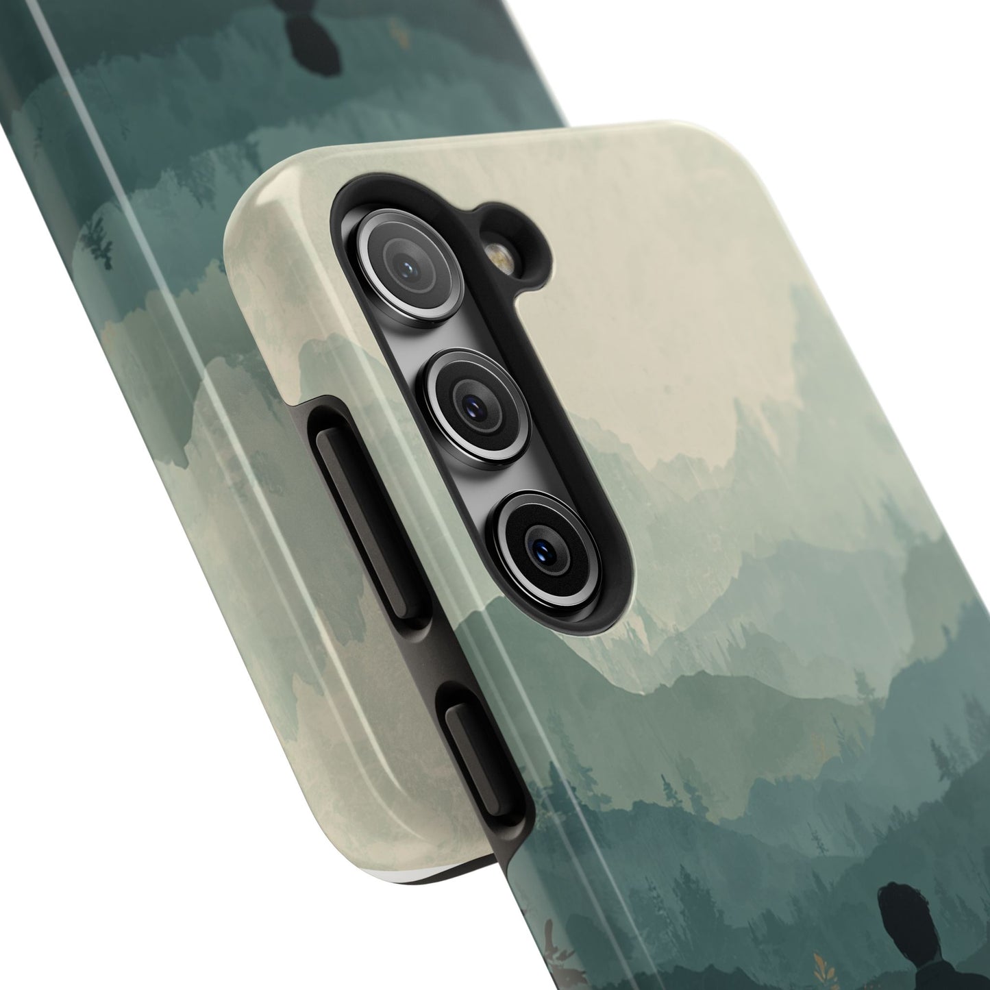 Grey Mountains Serene Silhouette Tough Case