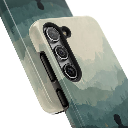 Grey Mountains Serene Silhouette Tough Case