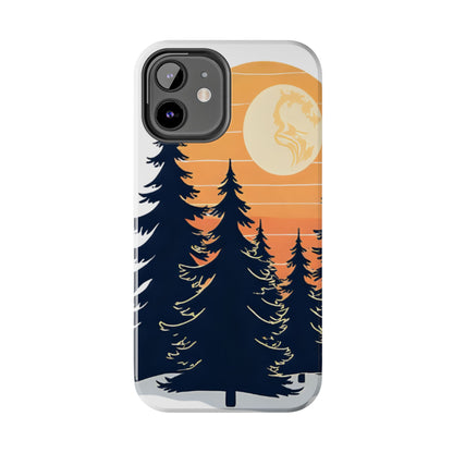Retro Sunset Pines Graphic Phone Case - Just Gigi IFYKYK