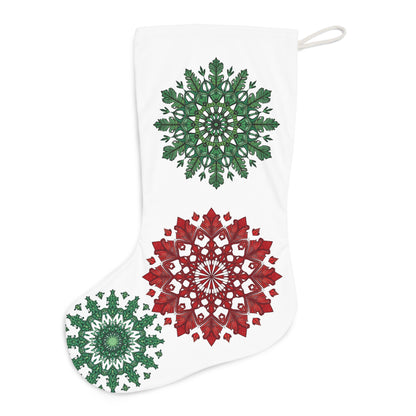 OG Red & Green Block Print  Holiday Stocking Vintage Design  - Just Gigi IFYKYK