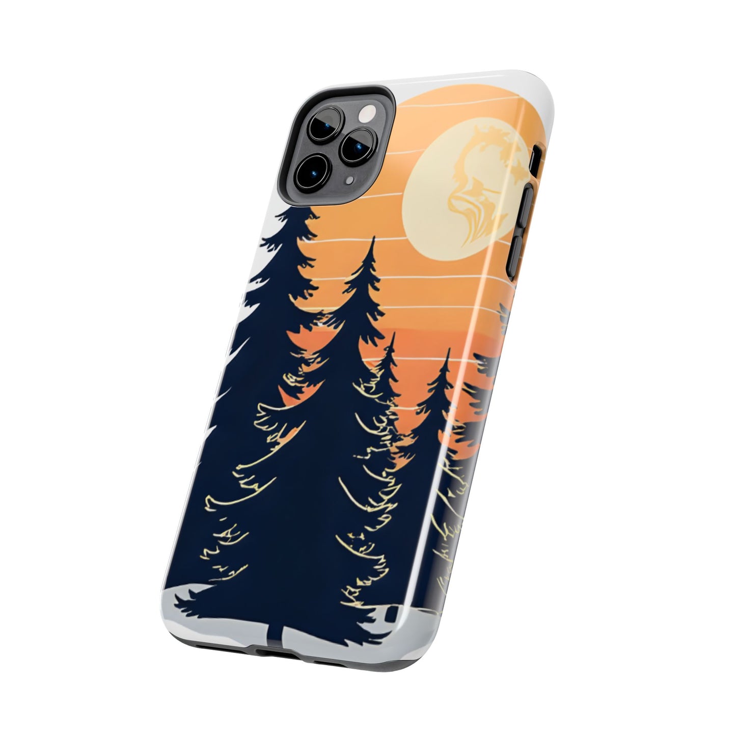Retro Sunset Pines Graphic Phone Case - Just Gigi IFYKYK