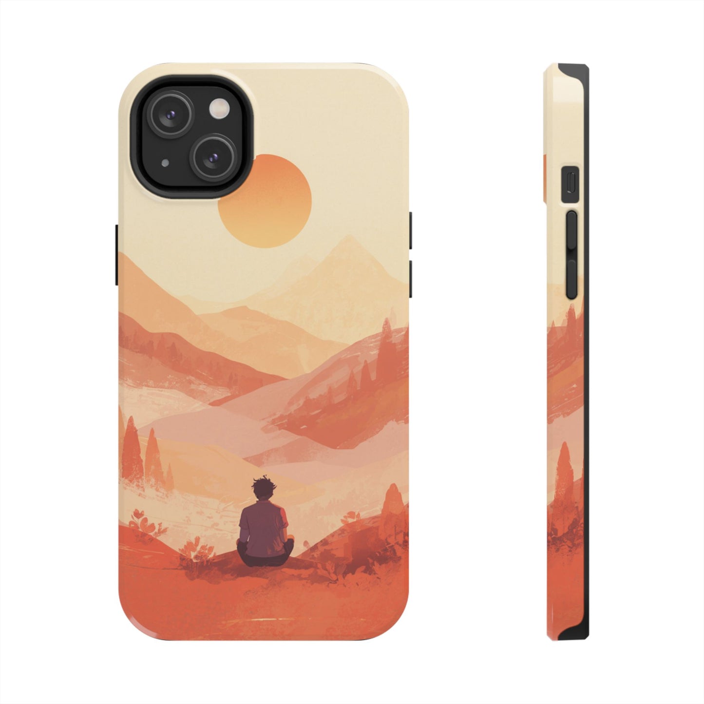 Sunset Mountain Meditation Tough Phone Case - Just Gigi IFYKYK