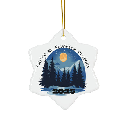 Nightscape Snowflake 'You're My Favorite Present' 2025 Keepsake Ornament Just Gigi IFYKYK
