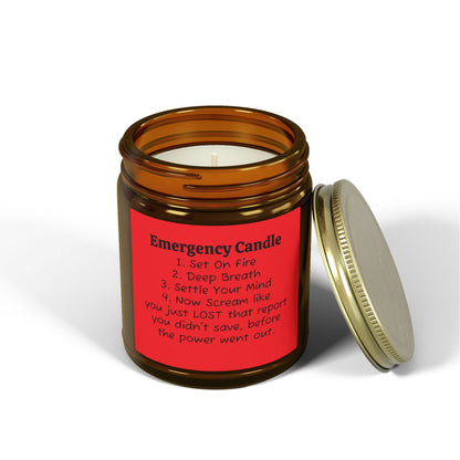 Emergency Candle - Coconut Apricot Wax Jar Candle - Just Gigi IFYKYK