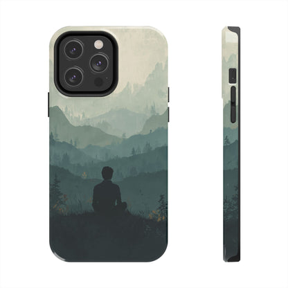 Grey Mountains Serene Silhouette Tough Case