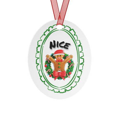 Naughty & Nice Gingerbread Metal Ornaments — Just Gigi IFYKYK