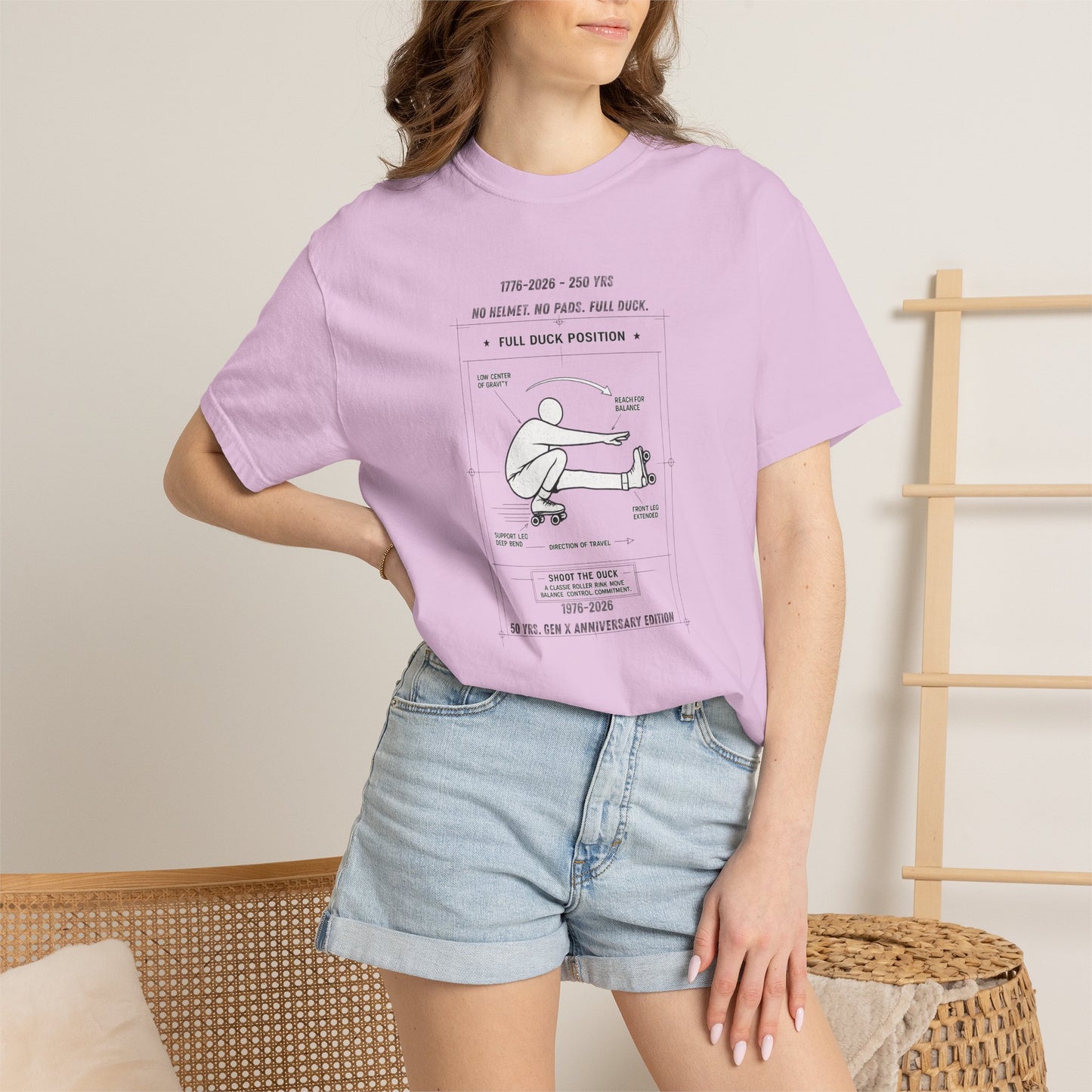 Full Duck Position Blueprint Graphic Tee - Just Gigi IFYKYK