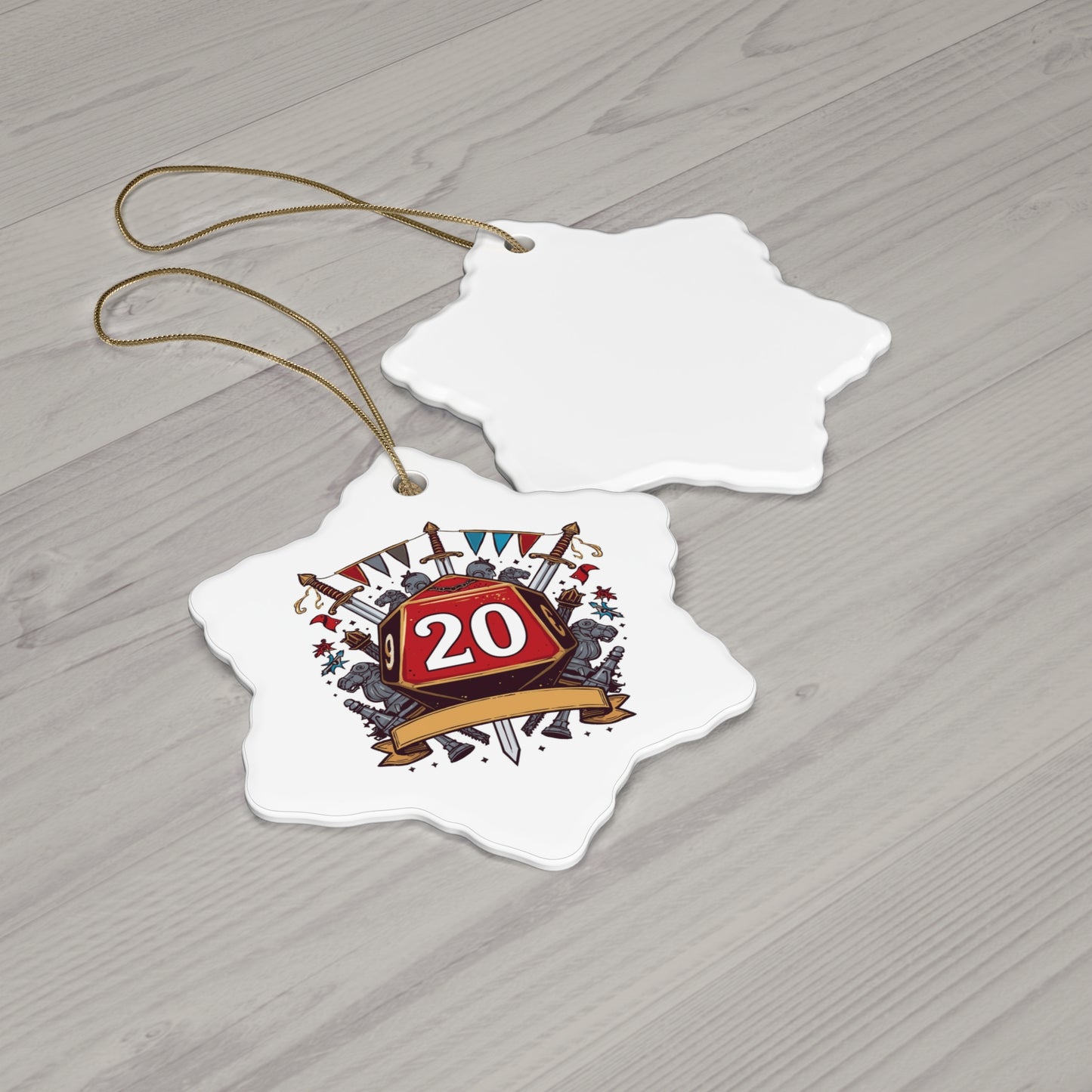 RPG Gamer Ornament Heart or Snowflake Shaped (you choose) - Just Gigi IFYKYK