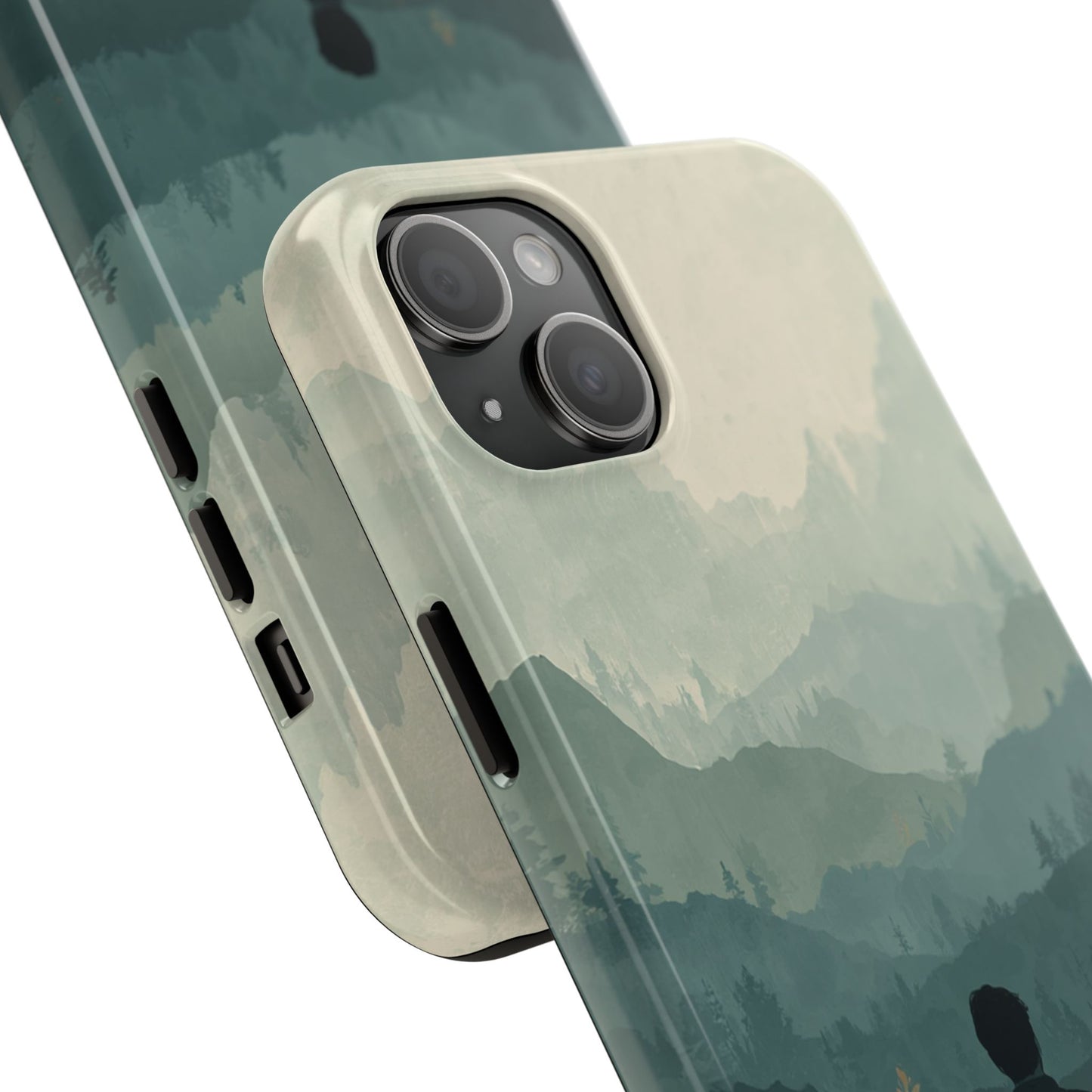 Grey Mountains Serene Silhouette Tough Case