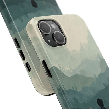 Grey Mountains Serene Silhouette Tough Case