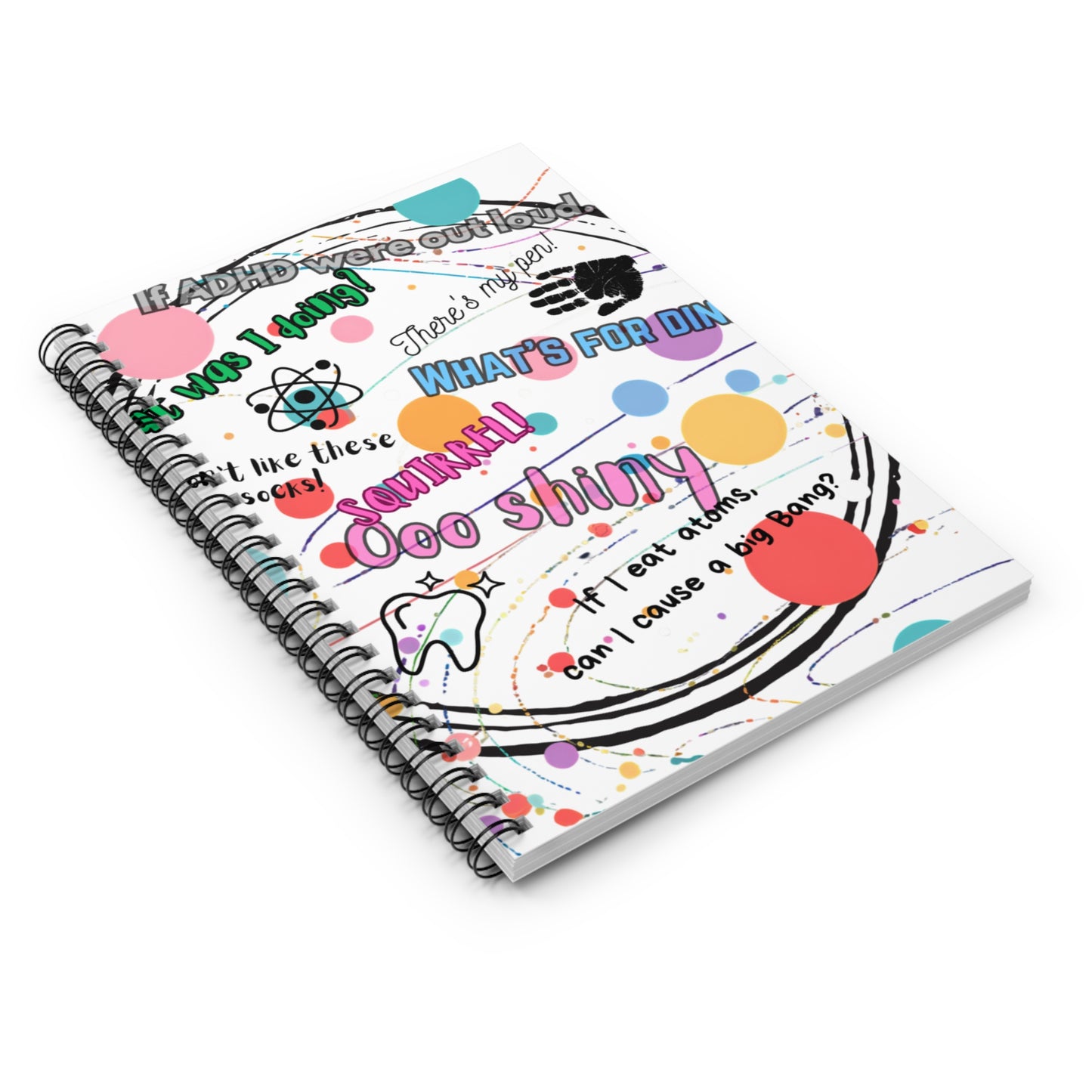 Colorful ADHD Spiral Notebook Just Gigi IFYKYK