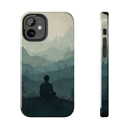 Grey Mountains Serene Silhouette Tough Case