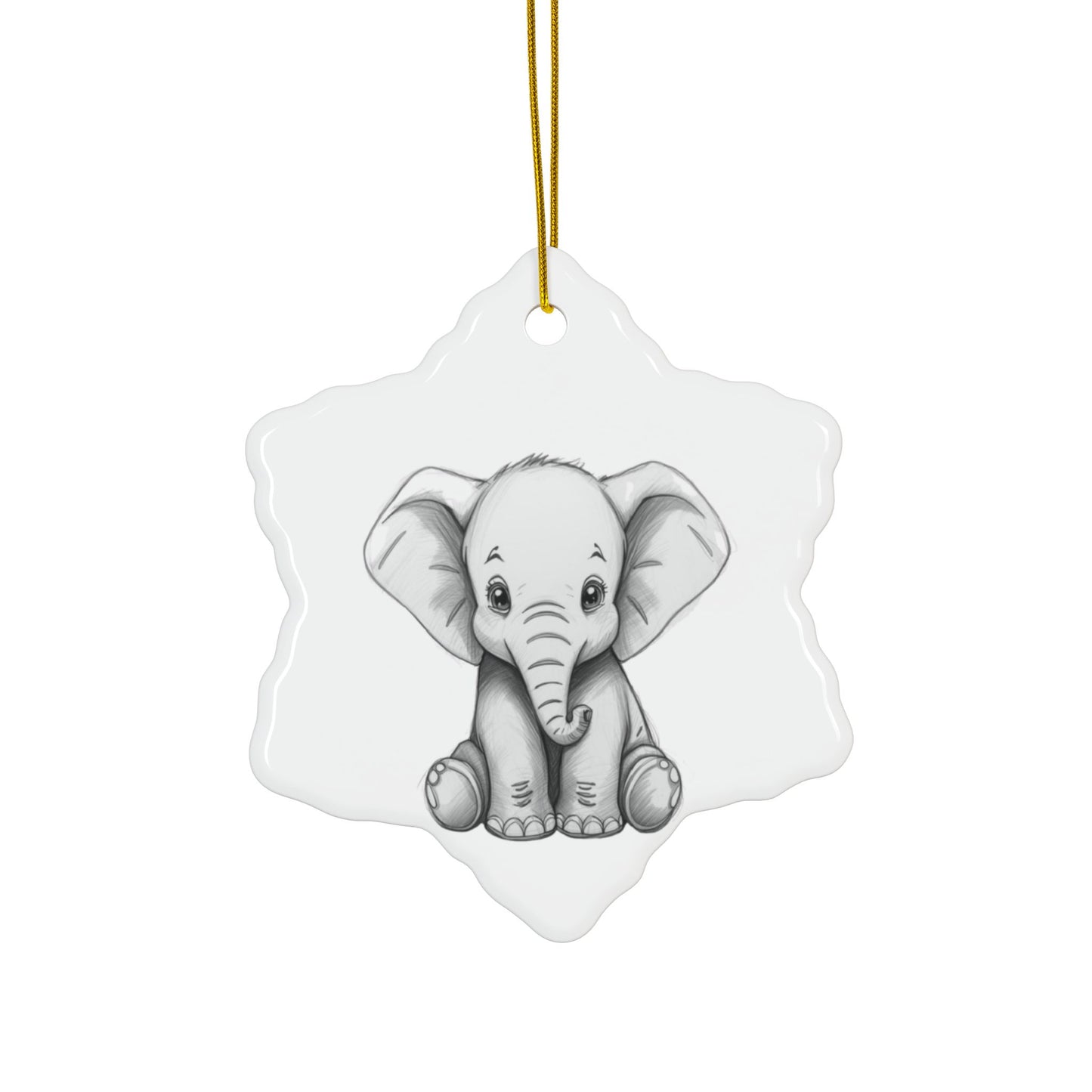 White Elephant 2025 Keepsake Ceramic Ornament — Just Gigi IFYKYK
