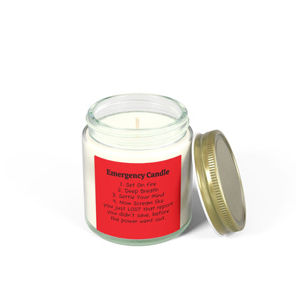Emergency Candle - Coconut Apricot Wax Jar Candle - Just Gigi IFYKYK