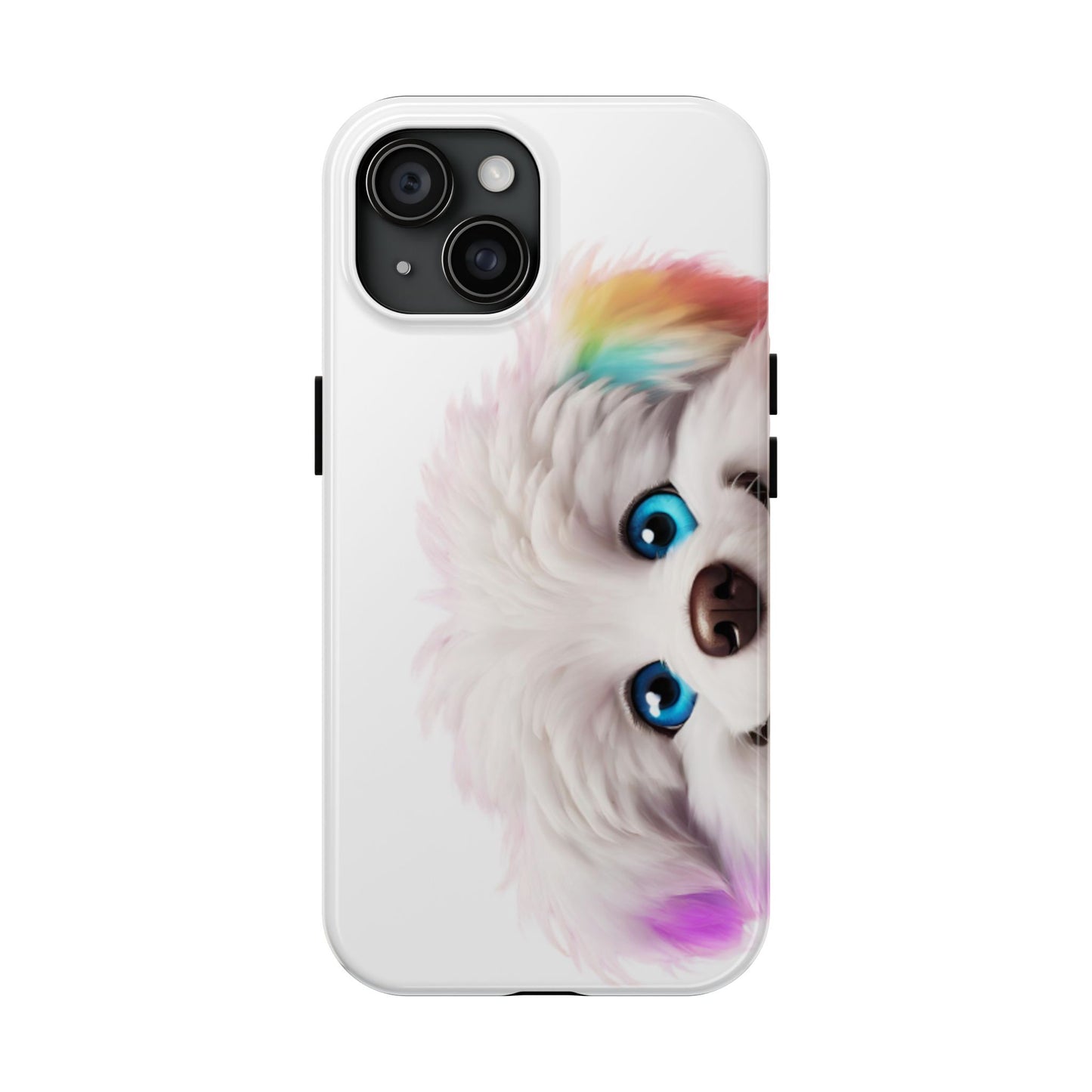 Peeking Doggo design Tough Phone Cases
