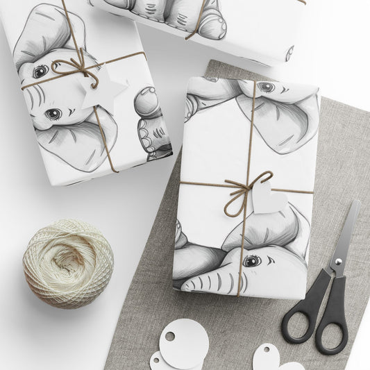 White Elephant Gift Wrapping Paper - Just Gigi IFYKYK