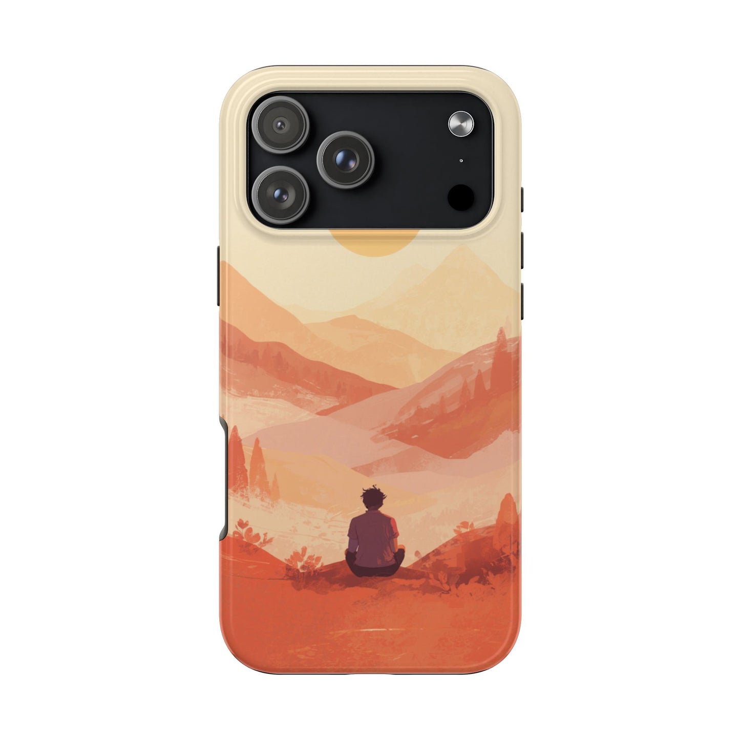 Sunset Mountain Meditation Tough Phone Case - Just Gigi IFYKYK