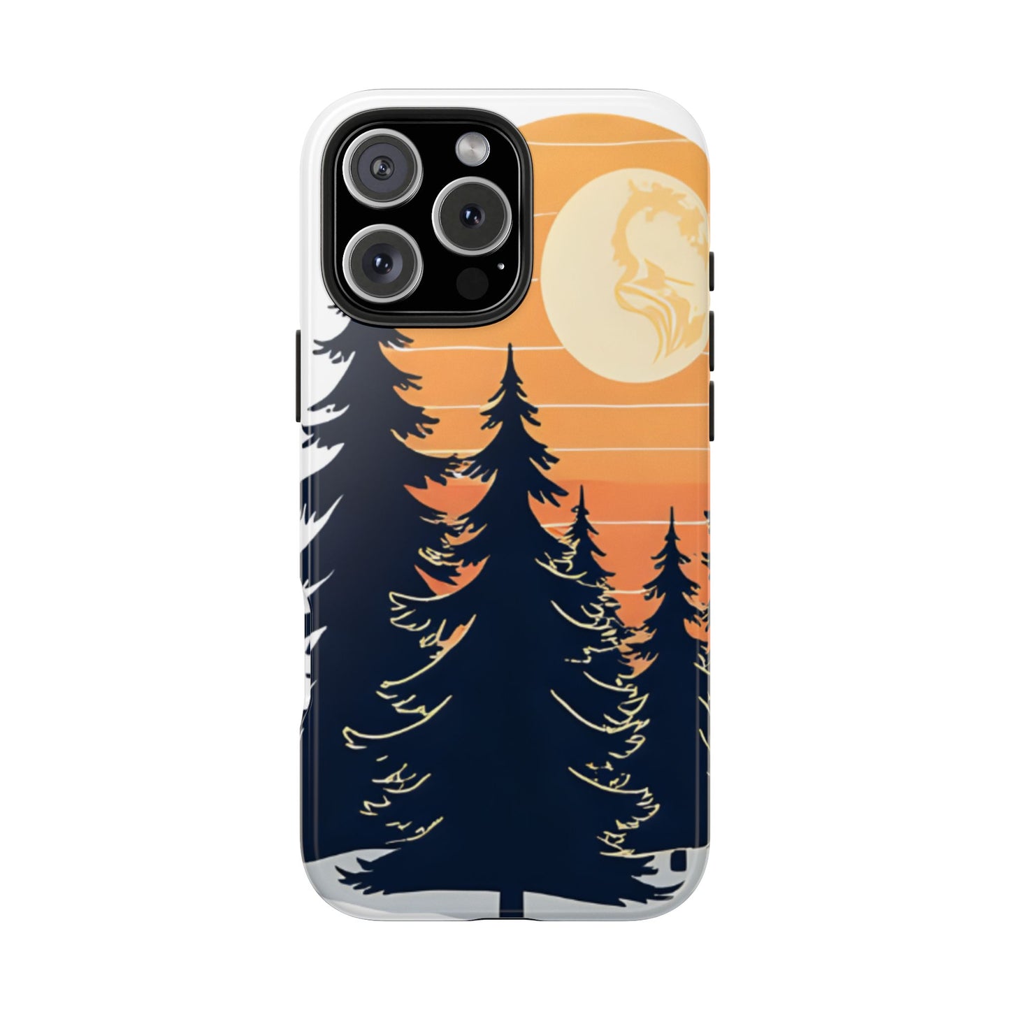 Retro Sunset Pines Graphic Phone Case - Just Gigi IFYKYK