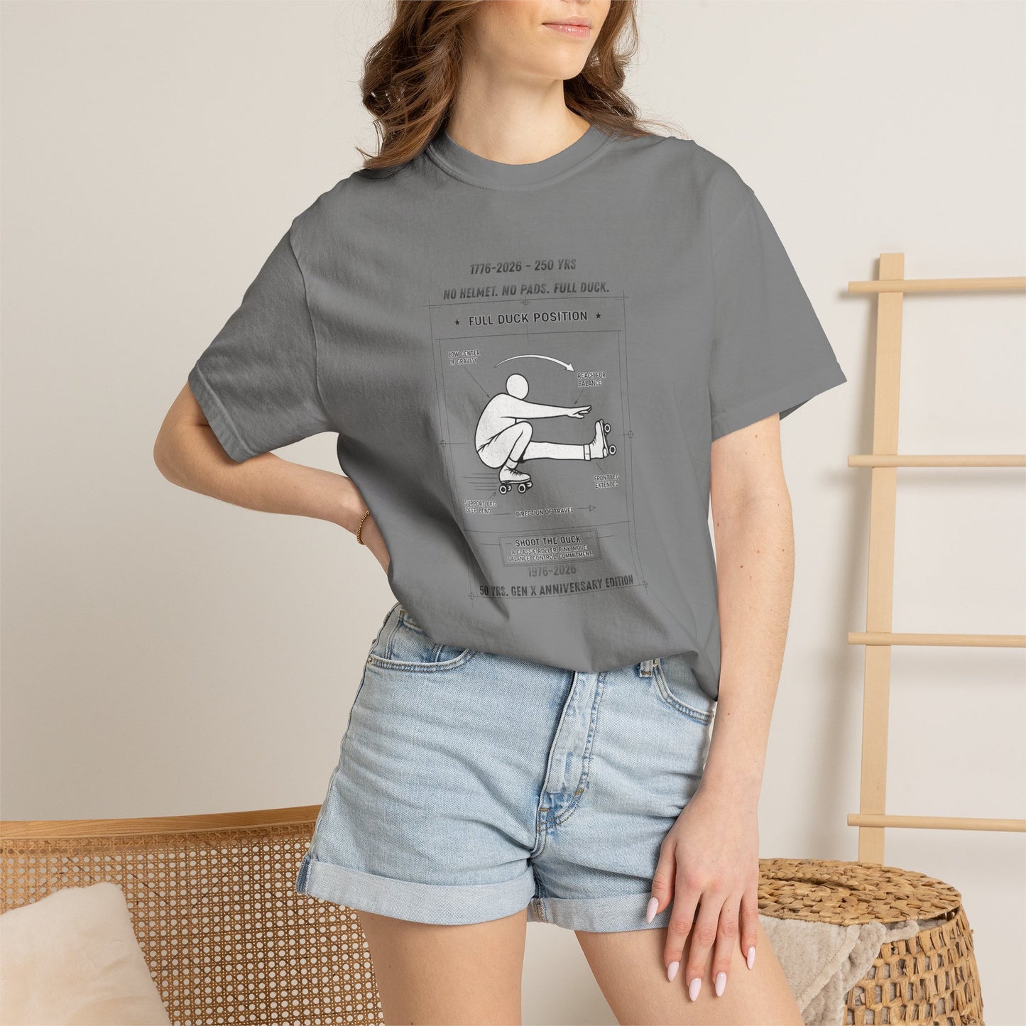 Full Duck Position Blueprint Graphic Tee - Just Gigi IFYKYK