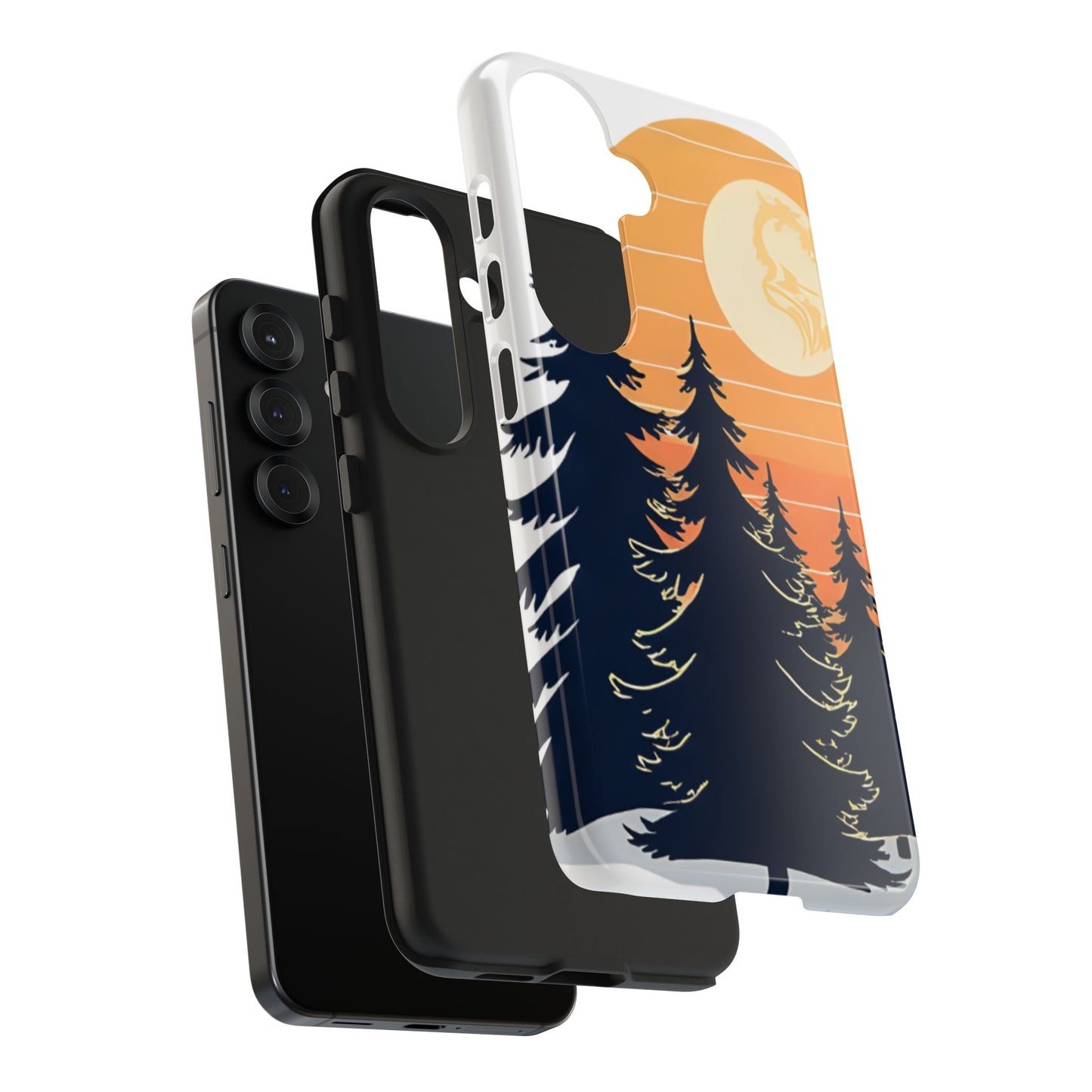 Retro Sunset Pines Graphic Phone Case - Just Gigi IFYKYK