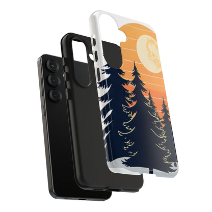 Retro Sunset Pines Graphic Phone Case - Just Gigi IFYKYK