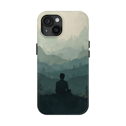 Grey Mountains Serene Silhouette Tough Case