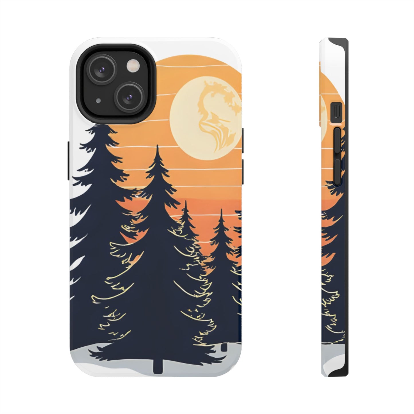 Retro Sunset Pines Graphic Phone Case - Just Gigi IFYKYK