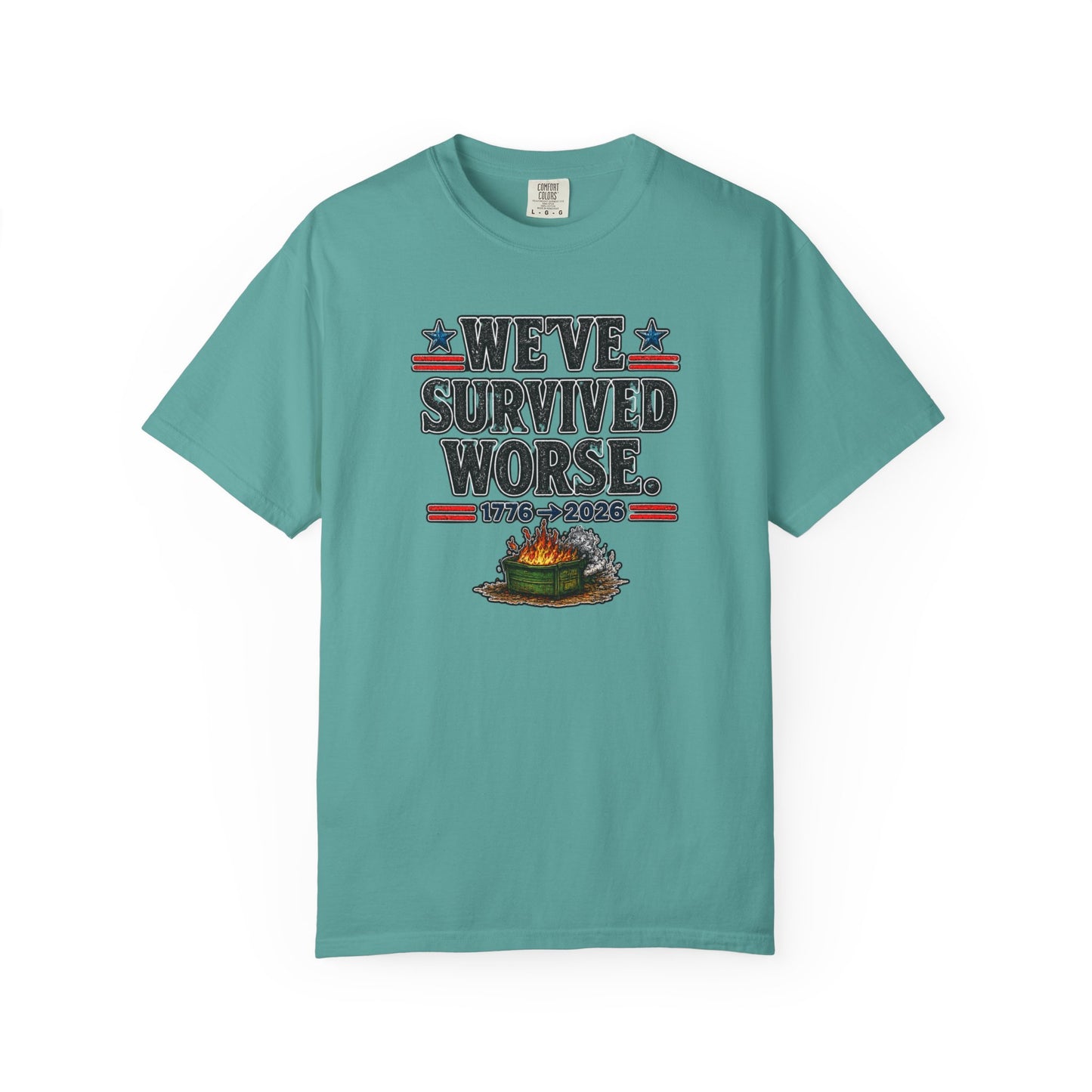 We’ve Survived Worse T-Shirt — 1776 → 2026 Patriotic Tee