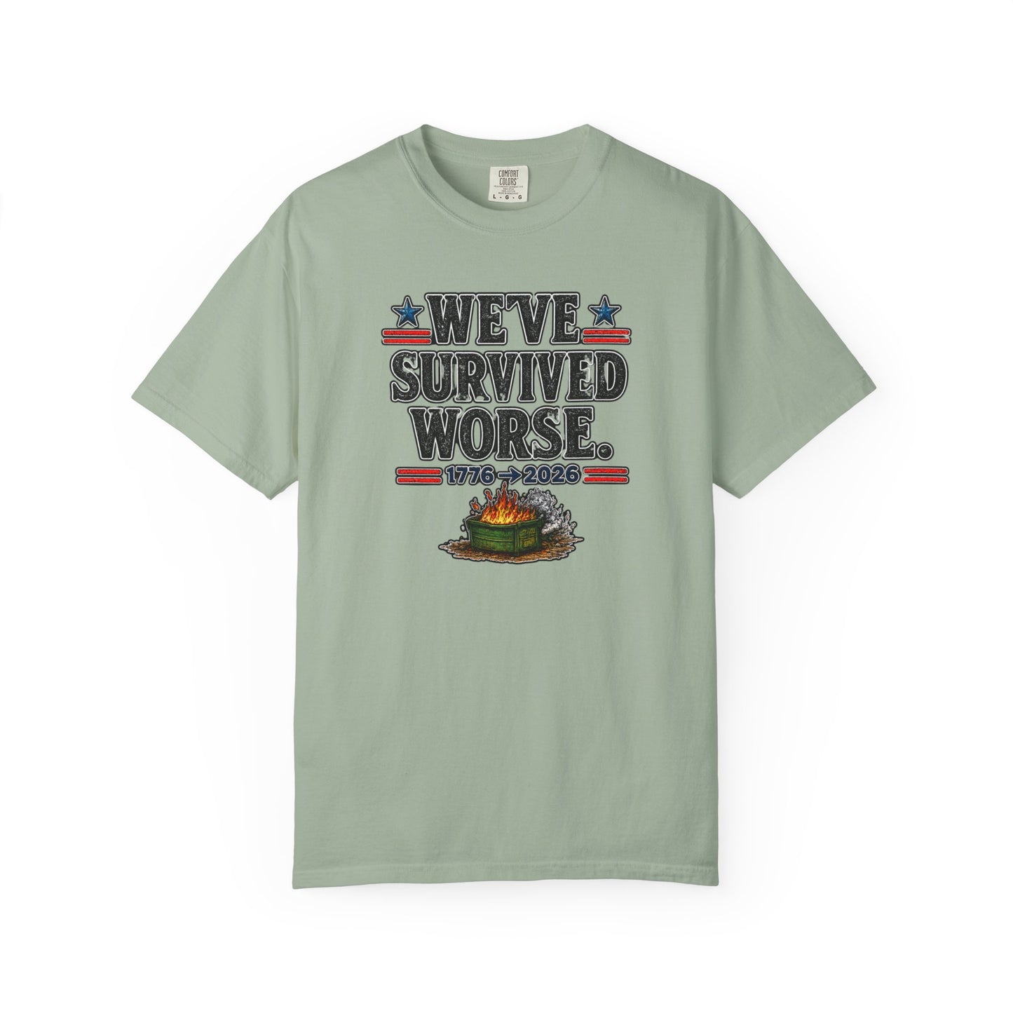 We’ve Survived Worse T-Shirt — 1776 → 2026 Patriotic Tee