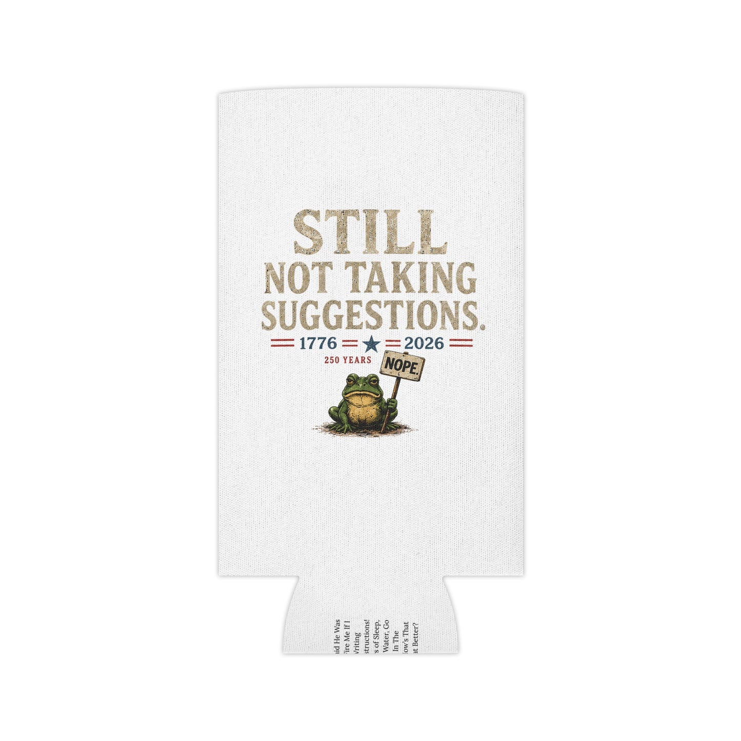 250th Anniversary Patriotic USA Frog Can Koozie